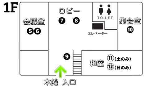井の頭コミュニティセンター本館1階の地図