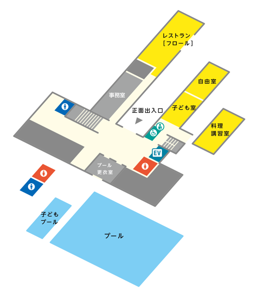 大沢コミュニティ・センター1階平面図