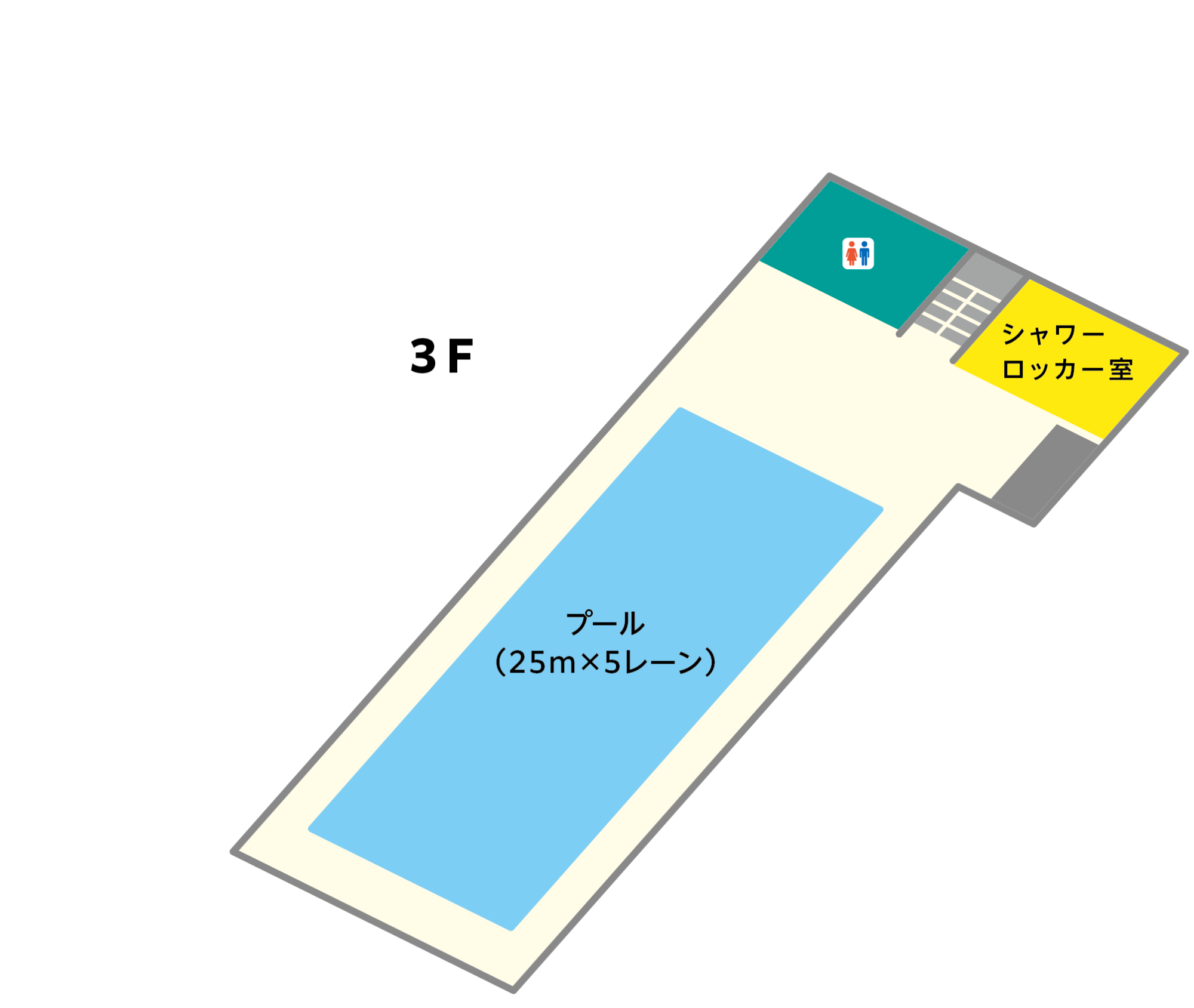 三階の案内を平面で示した図