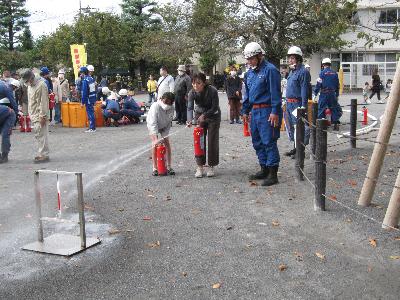 防災訓練のもよう