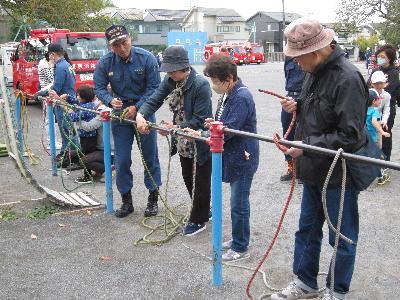 防災訓練のもよう
