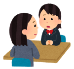相談者と相談員のイラスト
