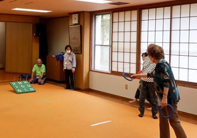 輪投げ大会のもよう